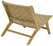 Πολυθρόνα Foldere  φυσικό teak ξύλο-pe σχοινί 65x78x68εκ