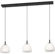 Φωτιστικό Οροφής - Ράγα Balmes 390202 123x22x150cm 3xE27 40W Black-White Eglo Ατσάλι,Οπαλίνα