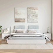 vidaXL Κομοδίνα 2 τεμ. Λευκά 40 x 30,5 x 40 εκ. από Μασίφ Ξύλο Πεύκου