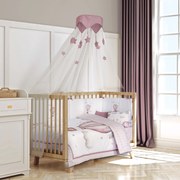 Κουβερλί 2 Όψεων Microfiber Κούνιας 110x150εκ. Essential Baby 8841 Λευκό-Ροζ-Nude Greenwich Polo Club