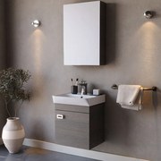 Έπιπλο Μπάνιου Πάγκος Με Νιπτήρα&Καθρέφτη Neon 45 9SNEO045ANM 45x41x51cm Anthracite Κεραμικό,Mdf