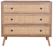 Συρταριέρα Oslo 3ων συρταριών sonoma 90x39x79εκ Υλικό: CLIPBOARD WITH PAPER WOOD - PP RATTAN 086-000003
