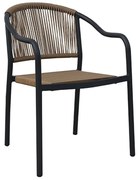 Πολυθρόνα Αλουμινίου Martel 6.0201 50x63x81cm Dark Grey Zita Plus