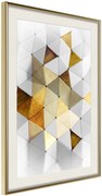 Αφίσα - Gold-Plated Enamel - 30x45 - Χρυσό - Με πασπαρτού