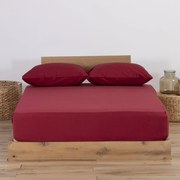 Σεντόνι Μακό Με Λάστιχο Jersey Bordo Nef Nef Μονό 100x230cm 100% Βαμβάκι