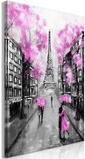 Πίνακας - Paris Rendez-Vous (1 Part) Vertical Pink - 40x60