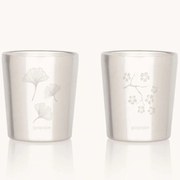 Φλυτζάνια Espresso Arty Ginkgo/Cherry Tree (Σετ 2Τμχ) GSJASET8 7x7cm 180ml Inox Gaspajoe Stainless Steel