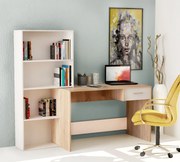 Γραφείο βιβλιοθήκη "PALOMA" σε χρώμα sonoma/λευκό 158x60x145 306-00001