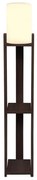 Φωτιστικό δαπέδου Verma I Megapap E27 Mdf/ύφασμα Pvc χρώμα wenge - κρεμ 18,5x18,5x142εκ.-GP029-0139,2