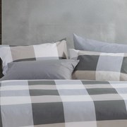 Μαξιλαροθήκη (52x72) Nef-Nef Homeware Casual Check Grey