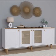 Μπουφές Bohemian 350MWD1504 180x40x75cm White-Oak Μοριοσανίδα, Μελαμίνη