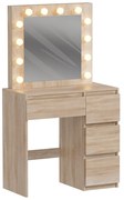 ΤΟΥΑΛΕΤΑ ΜΕ ΦΩΤΙΣΜΟ LED &amp; ΣΥΡΤΑΡΙΑ KEITLIN HM2499.01 ΜΕΛΑΜΙΝΗ ΣΕ SONAMA 80x40x140Υεκ