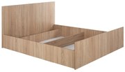 Κρεβάτι Adler Μελαμίνης Διπλό Για Στρώμα 160x200εκ. Sonoma Oak