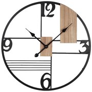 Ρολόι τοίχου Quarta Inart μέταλλο σε μαύρη απόχρωση 60x2.5x60εκ 351-000010-351-000010-Μαύρο 351-000010