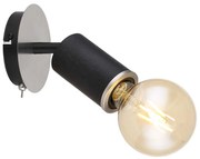 Σποτ Globo Lighting Joseba 54032-1B Νίκελ Ματ-Ξύλο Μαύρο