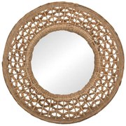 Καθρέπτης Mazun Inart ξύλο Φ60x8εκ 337-000039 337-000039 Καφέ