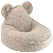 Πουφ Αρκουδος Υφασμα Μπουκλε Μπεζ