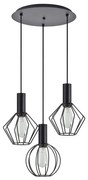 Φωτιστικό Οροφής Adept Flex 77-8905 37x37x300cm 3xE27 60W Black Homelighting