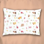 Βρεφική Μαξιλαροθήκη (35x45) Dimcol Animals 571 White - Pink