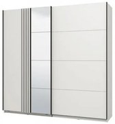 ΝΤΟΥΛΑΠΑ ΜΕ ΚΑΘΡΕΦΤΗ ASCALON 220 OG H217 ΛΕΥΚΟ-ΜΑΥΡΟ-ΛΕΥΚΟ ΜΑΤ ΧΡΩΜΑ 220x61x217εκ 11013848