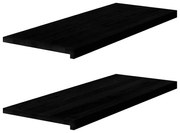vidaXL Περβάζια παραθύρων 2 τεμ. Σκ. Καφέ 100x40x2εκ. Μασίφ Ξύλο Δρυός