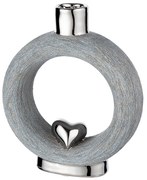 Βάζο ArteLibre Love Γκρι/Ασημί Κεραμικό 6x17x20cm-05160203