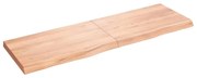 Ράφι Τοίχου Ανοιχτό Καφέ 160x50x(2-6)εκ. Επεξ. Μασίφ Ξύλο Δρυός 363713