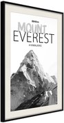 Αφίσα - Peaks of the World: Mount Everest - 40x60 - Μαύρο - Με πασπαρτού