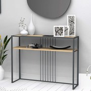 Κονσόλα Kary 0192551 120x33x90cm Oak Μελαμίνη,Μέταλλο