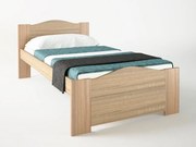 Intrahome Κρεβάτι "ΚΥΜΑ" ημίδιπλο σε χρώμα δρυς 110x190 Intrahomesa-00652555