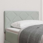 vidaXL LED Κεφαλάρι Με Διαφάνειες Σε Ανοιχτό Γκρι 80 εκατοστά, Βελούδινο