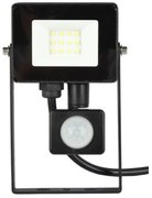 Προβολέας LED SLIM SMD 10W 6000K Ανιχνευτής Κίνησης IP65 Μαύρο Epistar 6242 Spotlight-6242-Μαύρο 6242