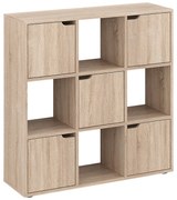 Βιβλιοθήκη Bookel pakoworld σε sonoma απόχρωση 88.5x27.5x89.3εκ