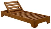 Ξαπλώστρα ξύλινη Rhodos, μασίφ ξύλο πεύκου 195x70x25cm Καρυδί- KORY4589
