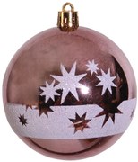 Ροζ Γυαλιστερό Χριστουγεννιάτικη Μπάλα 8cm 223955a