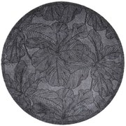 Χαλάκι Κουζίνας Universal 115 Floral Φ100cm Anthracite Sdim 100X100cm Round Polyamide