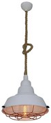 Φωτιστικό Οροφής Κρεμαστό HL-230SG-1P 77-3006 Cecropia Relief White &amp; Copper Mat  Homelighting Metal