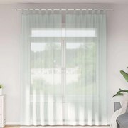 vidaXL Κουρτίνες Voile με βρόχους 2 τεμάχια Ανοιχτό Γκρι 140x260 εκ.