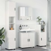 vidaXL Σετ Επίπλων Μπάνιου 4 pcs Γυαλιστερό λευκό 61 x 35 x 64 εκ.