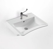 Serel Senior 3044 Κρεμαστός Νιπτήρας Εργονομικού Σχεδιασμού για Α.Μ.Ε.Α. με στήριξη για τους αγκώνες 67,5x55,5 cm