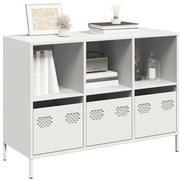 vidaXL Σκευοθήκη Λευκό 101,5x39x73,5 cm Ατσάλι ψυχρής έλασης