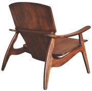 Πολυθρόνα Brazin  καρυδί teak ξύλο 72x71x77εκ