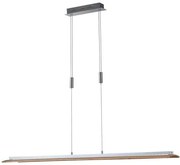 Κρεμαστό Φωτιστικό Οροφής LED 29W SHINE-WOOD 2700/3350/4000K 125x22 Fischer Honsel-61078-Νίκελ Ματ 61078