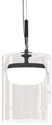 Κρεμαστό Φωτιστικό Οροφής LED 8,5W 2700K Dimmable Triac Κρύσταλλο Diver S1 Prandina-1C71000113501-Μαύρο 1C71000113501