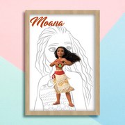 Παιδικό ξύλινο κάδρο 23x32cm Princess Moana KD395