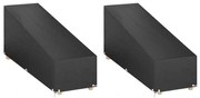 vidaXL Κάλυμμα Ξαπλώστρας 2 τεμ με 12 Κρίκους 205x75x40/70 εκ Πολυαιθ.