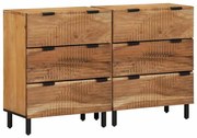 vidaXL Ντουλάπες 2 τεμάχια Καφέ 60x33x75 cm Μασίφ ξύλο ακακίας