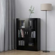 vidaXL Βιτρίνα Μαύρη 82,5 x 30,5 x 115 εκ. Επεξ. Ξύλο