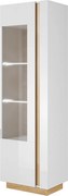 Lh-homefurniture Βιτρίνα 36146-ARCW-HV λευκό+Grandson 60x194x40cm 36146-ARCw-HV