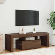 vidaXL Έπιπλο Τηλεόρασης με LED Καφέ Δρυς 120x35x40 εκ.